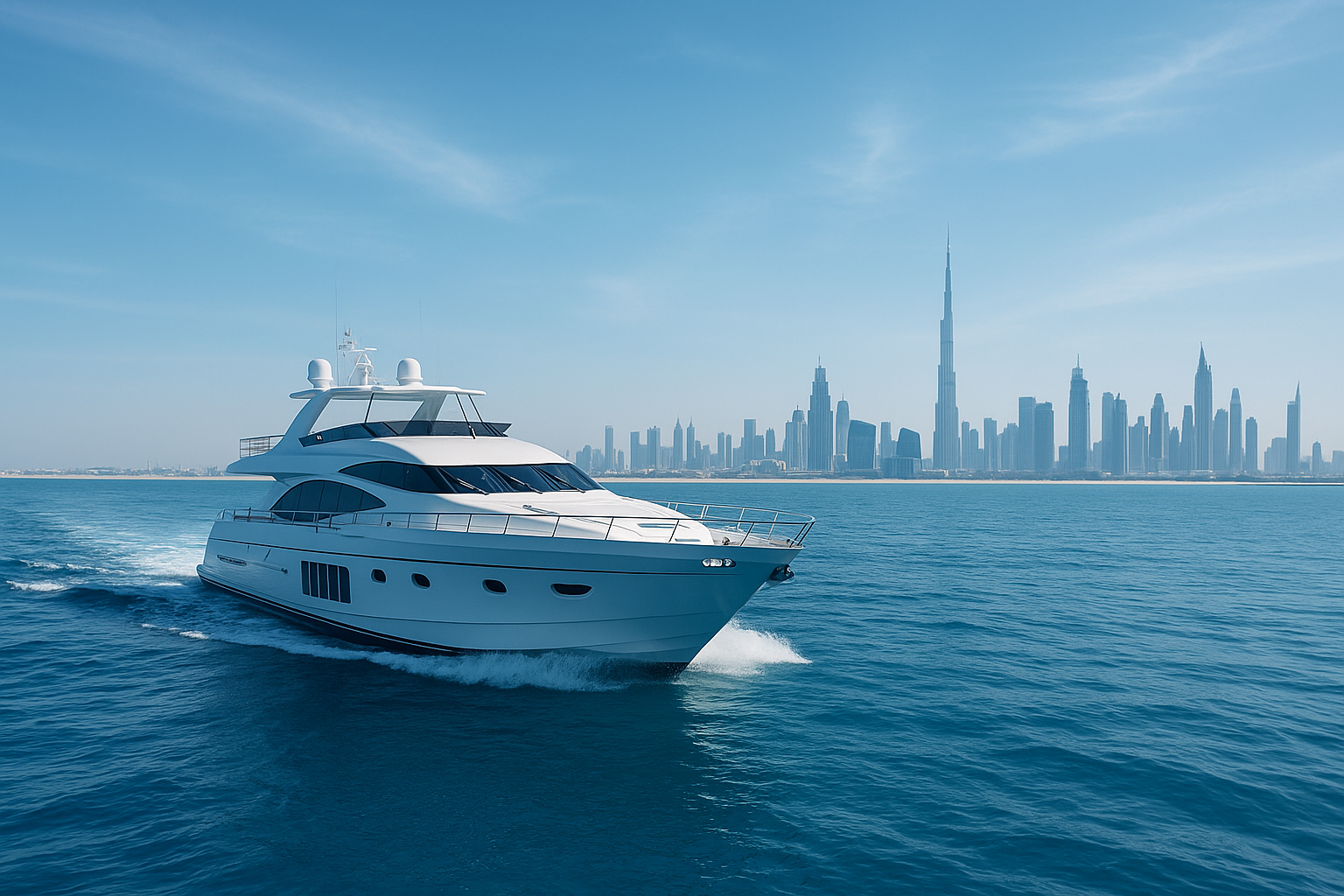 Luxury Yacht in Dubai Marina